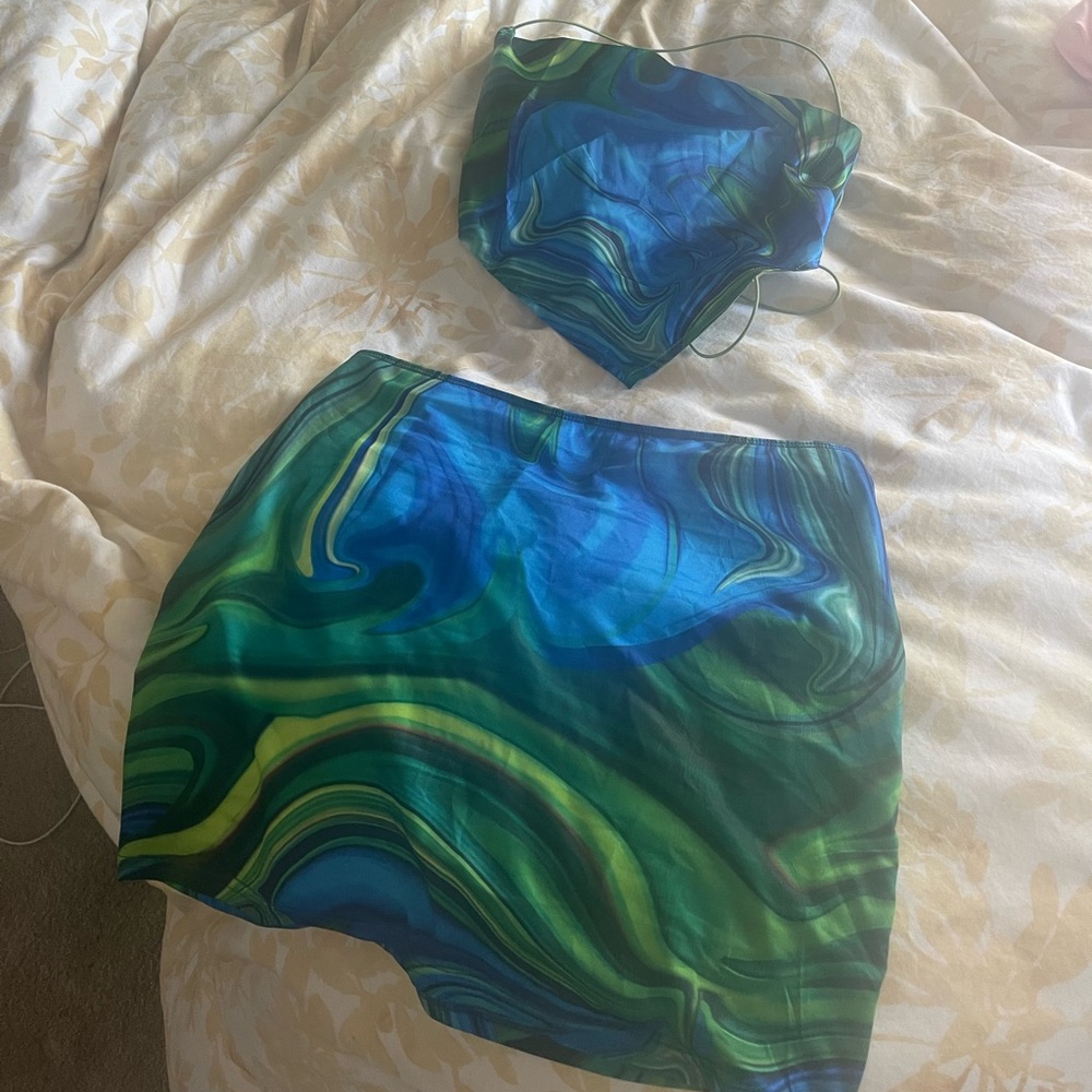 green and blue matching set 🦋💚